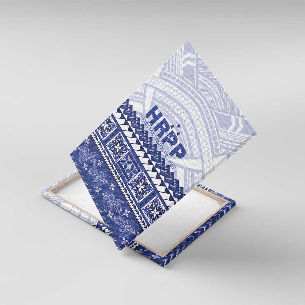 HRPP Samoa Siapo Canvas Wall Art Teuila Flowers Samoan Pattern - Polynesian Pride