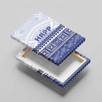 HRPP Samoa Siapo Canvas Wall Art Teuila Flowers Samoan Pattern - Polynesian Pride