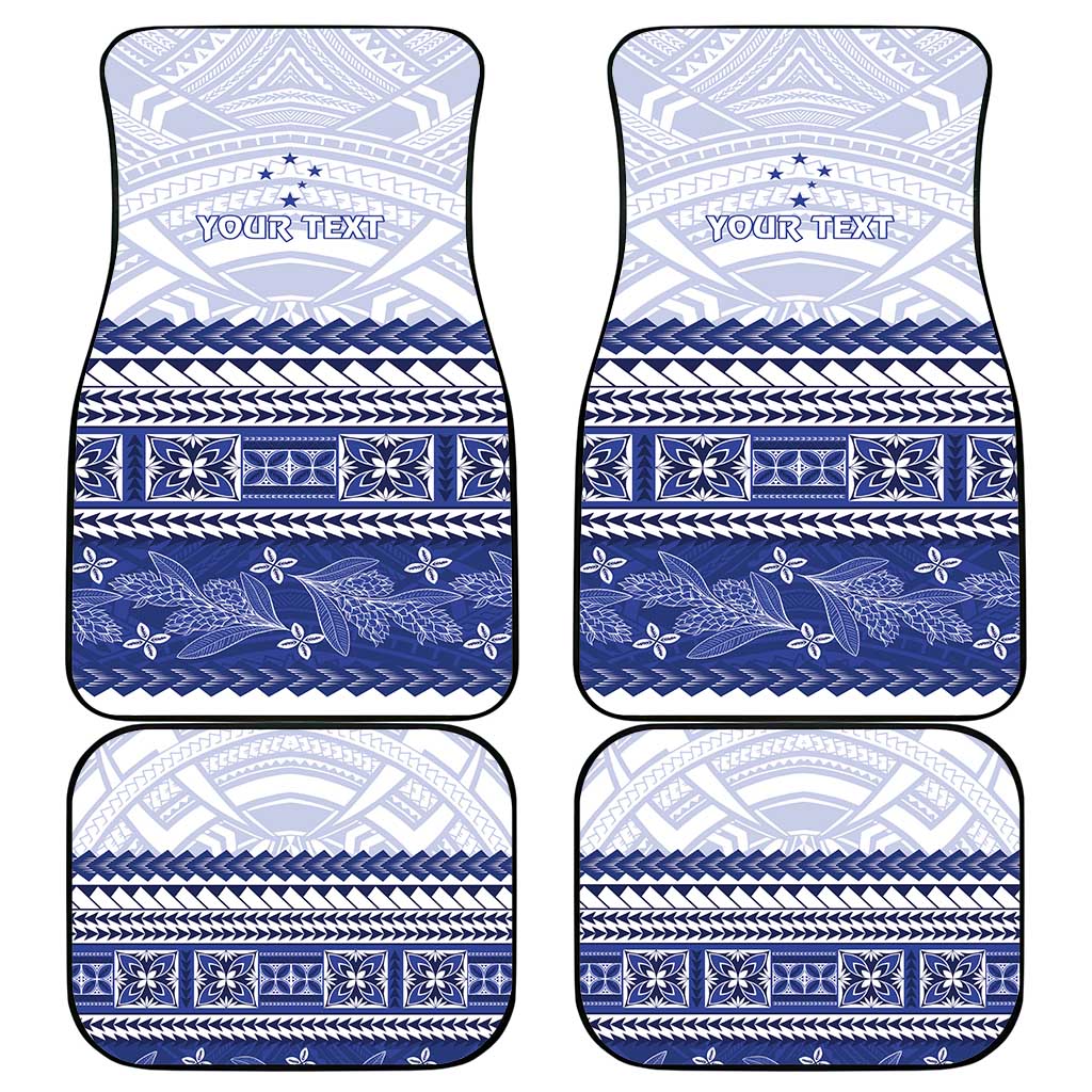 Personalised HRPP Samoa Siapo Car Mats Teuila Flowers Samoan Pattern - Polynesian Pride