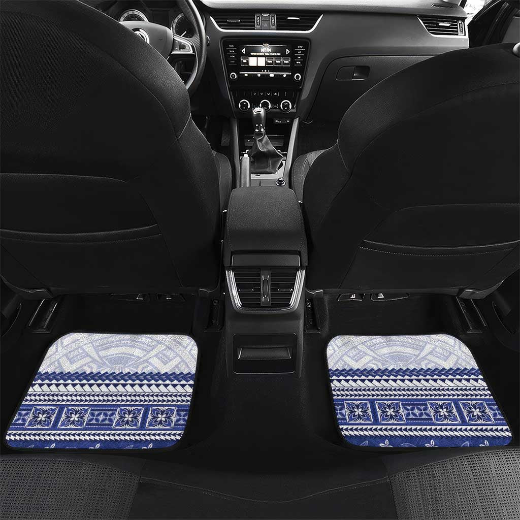 Personalised HRPP Samoa Siapo Car Mats Teuila Flowers Samoan Pattern - Polynesian Pride