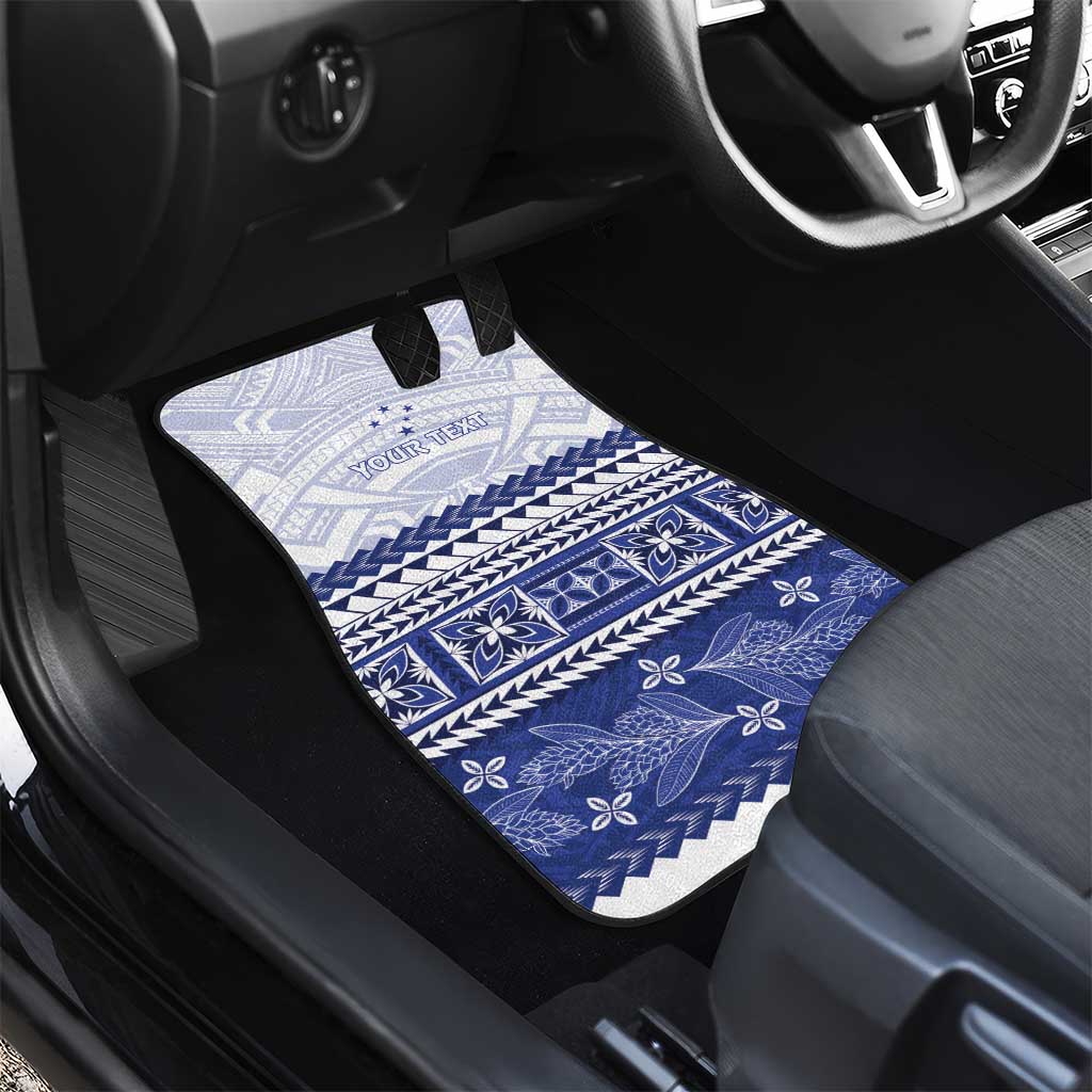Personalised HRPP Samoa Siapo Car Mats Teuila Flowers Samoan Pattern - Polynesian Pride