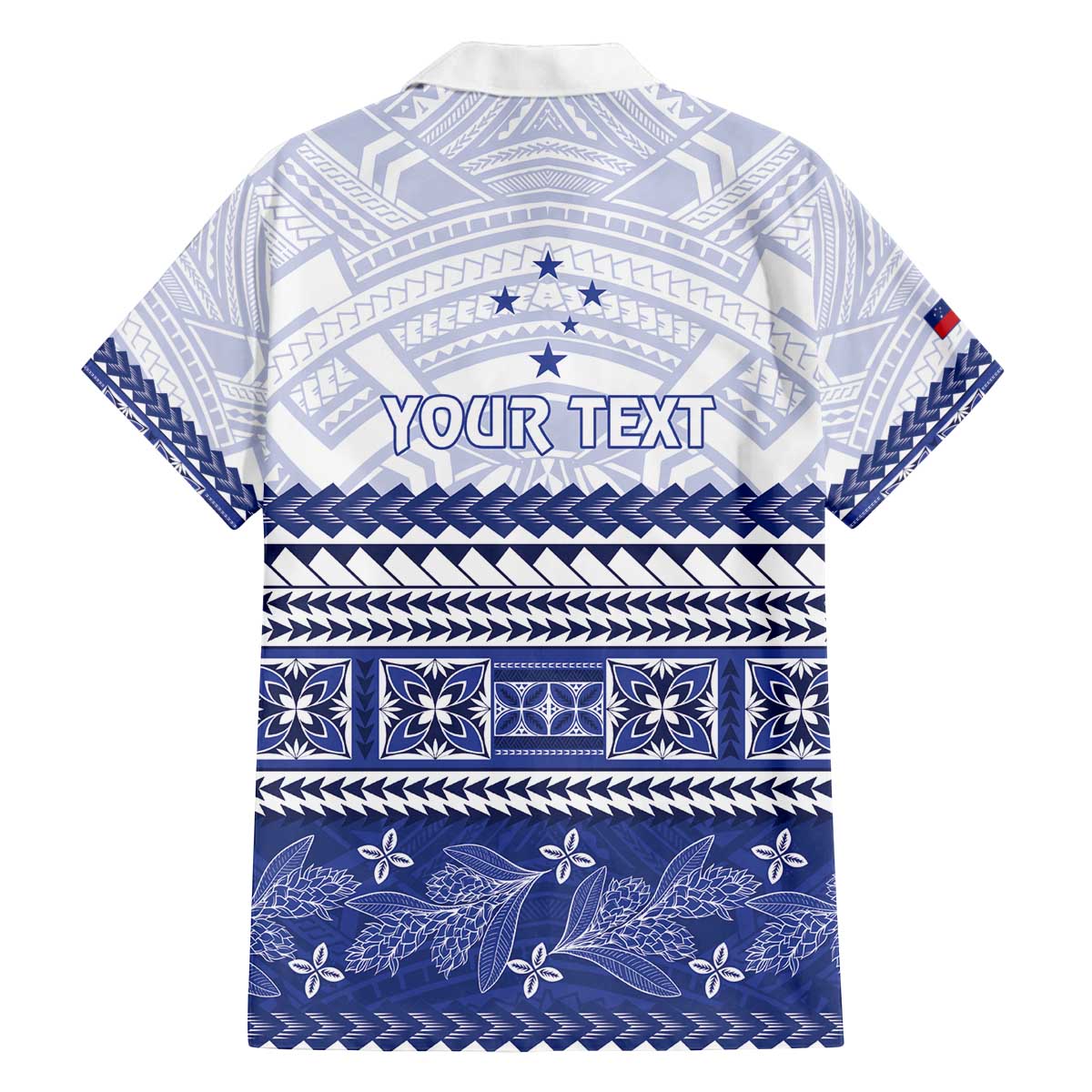 Personalised HRPP Samoa Siapo Family Matching Off The Shoulder Long Sleeve Dress and Hawaiian Shirt Teuila Flowers Samoan Pattern - Polynesian Pride