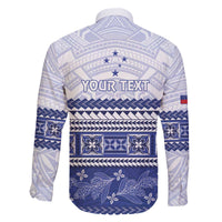 Personalised HRPP Samoa Siapo Family Matching Off The Shoulder Long Sleeve Dress and Hawaiian Shirt Teuila Flowers Samoan Pattern - Polynesian Pride