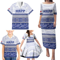 Personalised HRPP Samoa Siapo Family Matching Puletasi and Hawaiian Shirt Teuila Flowers Samoan Pattern - Polynesian Pride