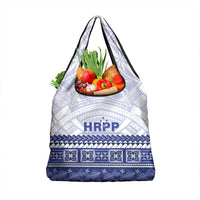 HRPP Samoa Siapo Grocery Bag Teuila Flowers Samoan Pattern - Polynesian Pride
