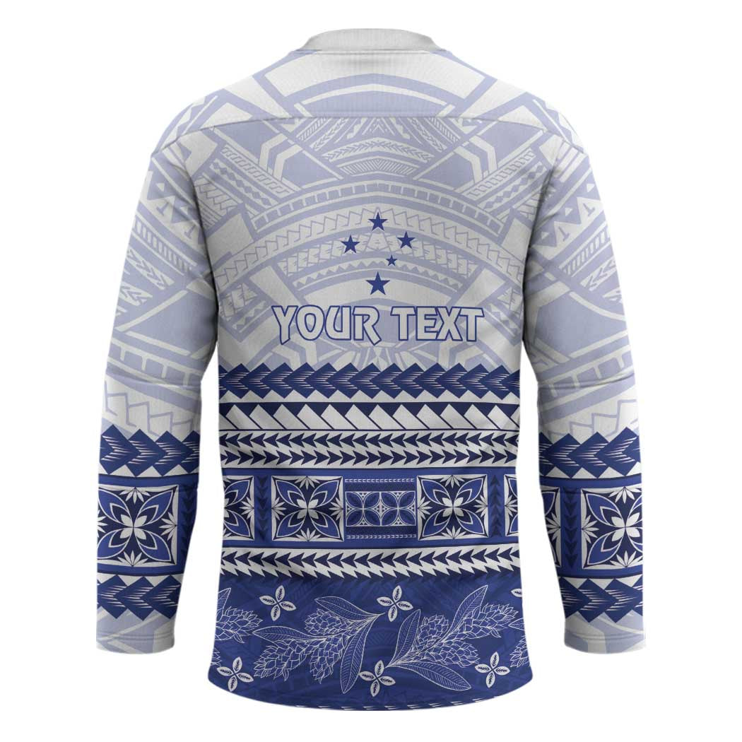 Personalised HRPP Samoa Siapo Hockey Jersey Teuila Flowers Samoan Pattern - Polynesian Pride