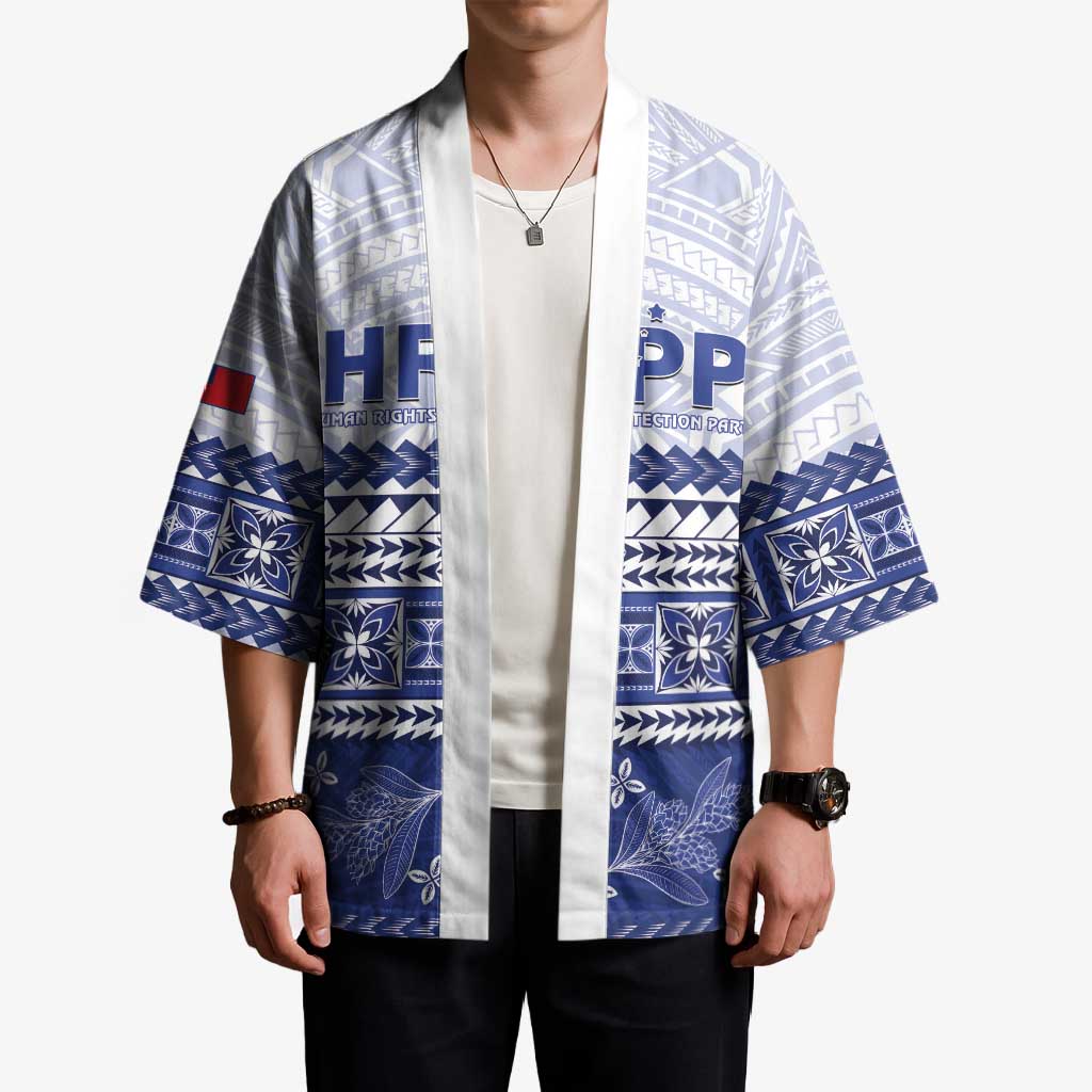 Personalised HRPP Samoa Siapo Kimono Teuila Flowers Samoan Pattern - Polynesian Pride