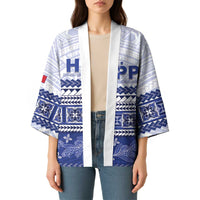 Personalised HRPP Samoa Siapo Kimono Teuila Flowers Samoan Pattern - Polynesian Pride