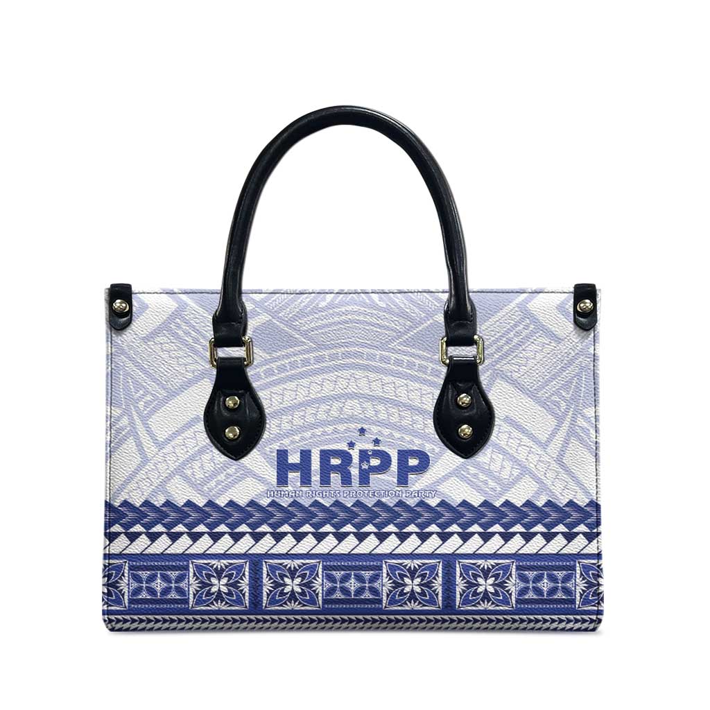 HRPP Samoa Siapo Leather Bag Teuila Flowers Samoan Pattern - Polynesian Pride