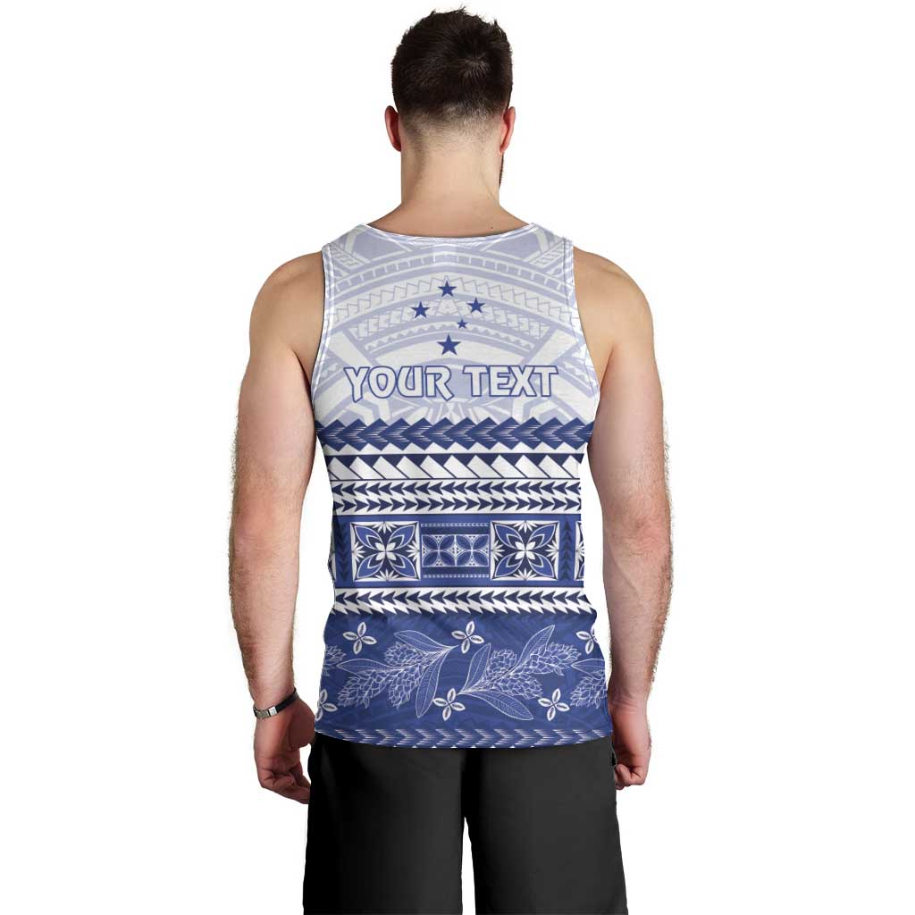Personalised HRPP Samoa Siapo Men Tank Top Teuila Flowers Samoan Pattern - Polynesian Pride