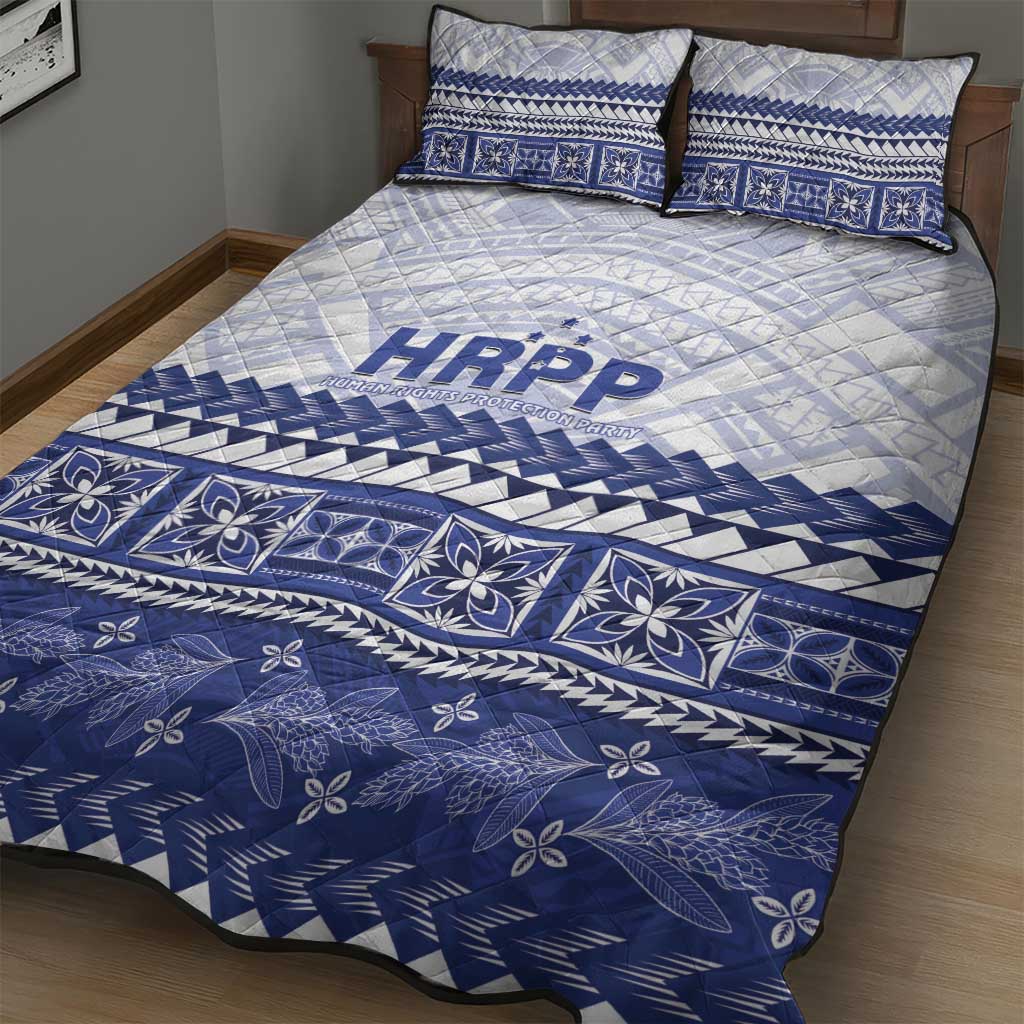 HRPP Samoa Siapo Quilt Bed Set Teuila Flowers Samoan Pattern - Polynesian Pride