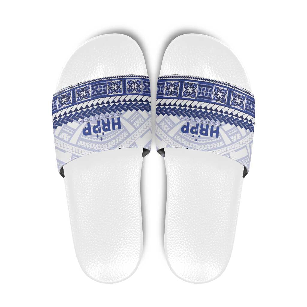 HRPP Samoa Siapo Slide Sandals Teuila Flowers Samoan Pattern - Polynesian Pride