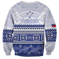 Personalised HRPP Samoa Siapo Sweatshirt Teuila Flowers Samoan Pattern - Polynesian Pride
