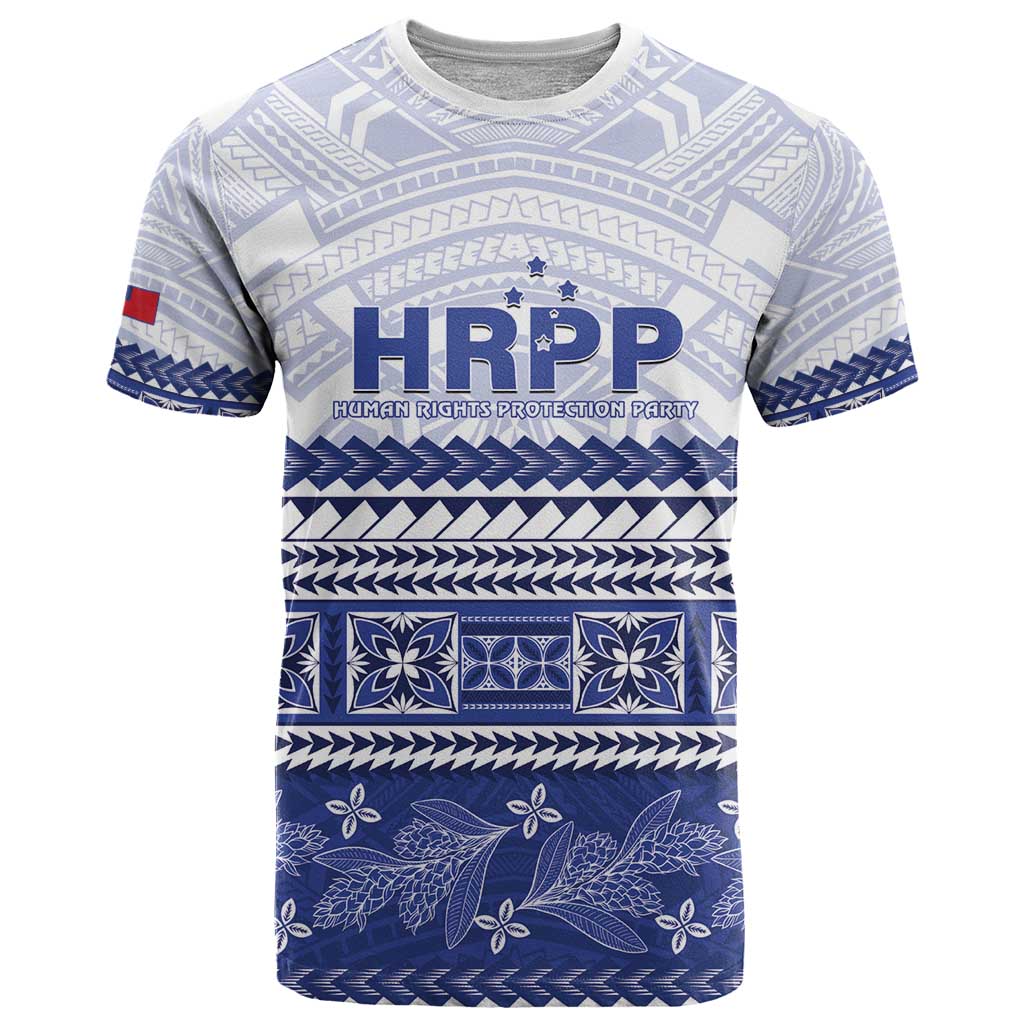 Personalised HRPP Samoa Siapo T Shirt Teuila Flowers Samoan Pattern - Polynesian Pride