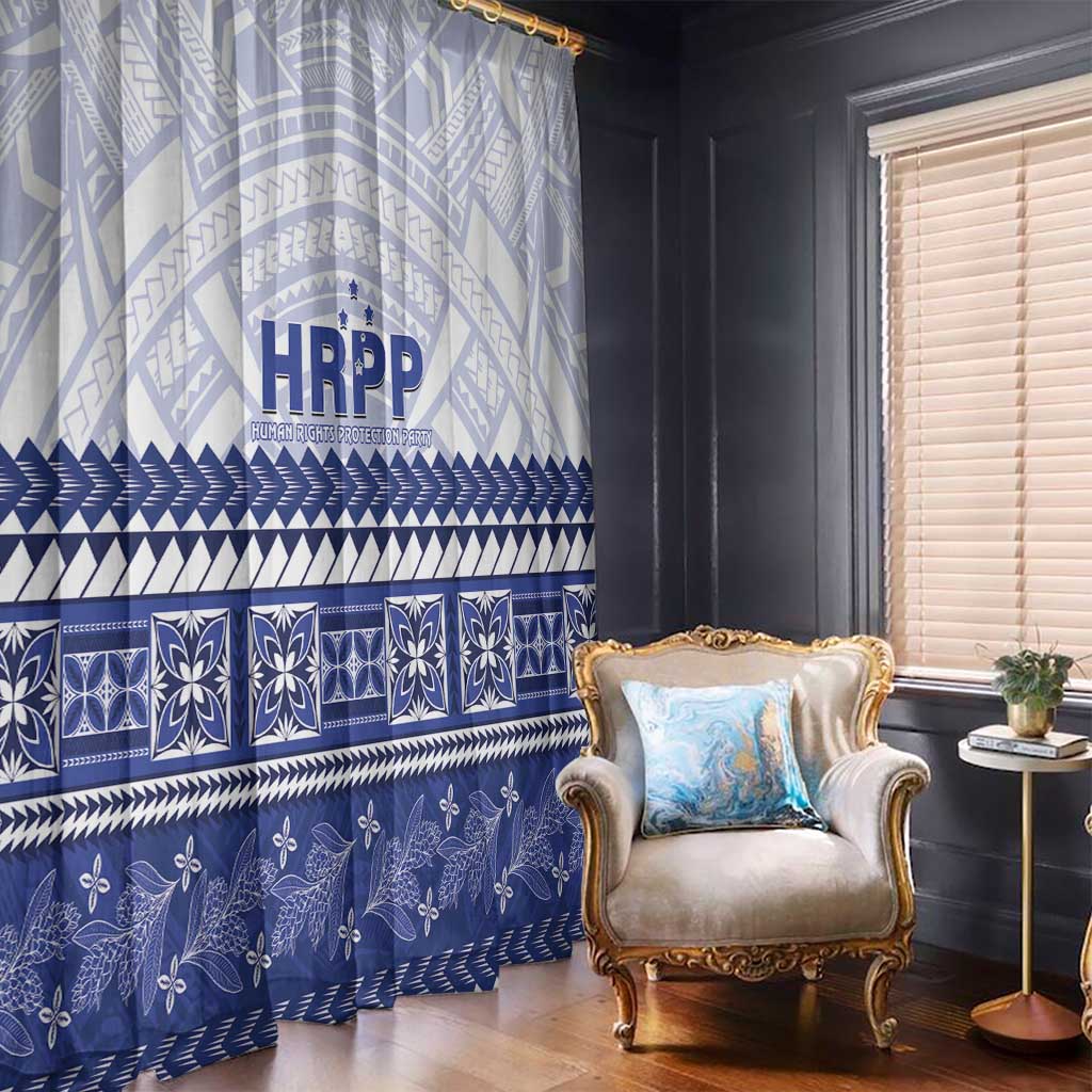 HRPP Samoa Siapo Window Curtain Teuila Flowers Samoan Pattern - Polynesian Pride