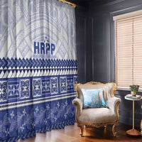 HRPP Samoa Siapo Window Curtain Teuila Flowers Samoan Pattern - Polynesian Pride