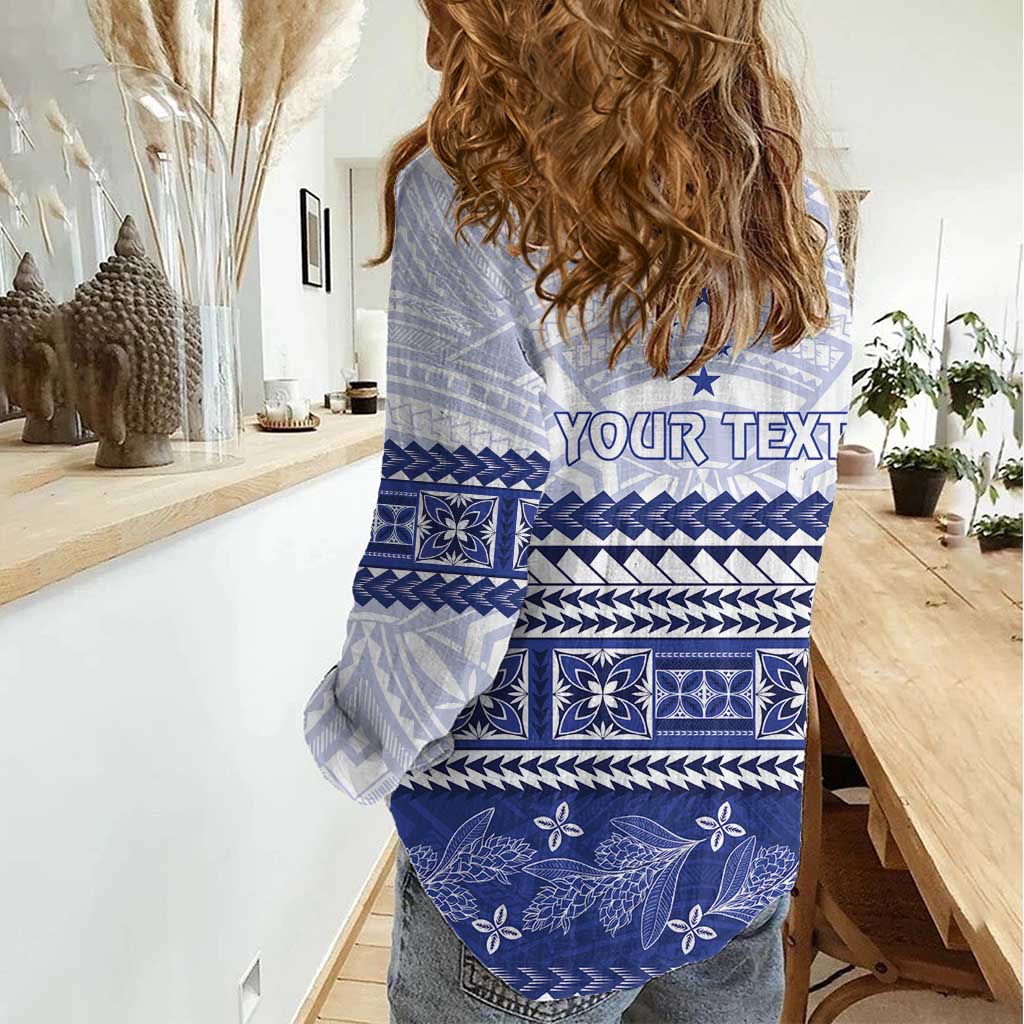 Personalised HRPP Samoa Siapo Women Casual Shirt Teuila Flowers Samoan Pattern - Polynesian Pride