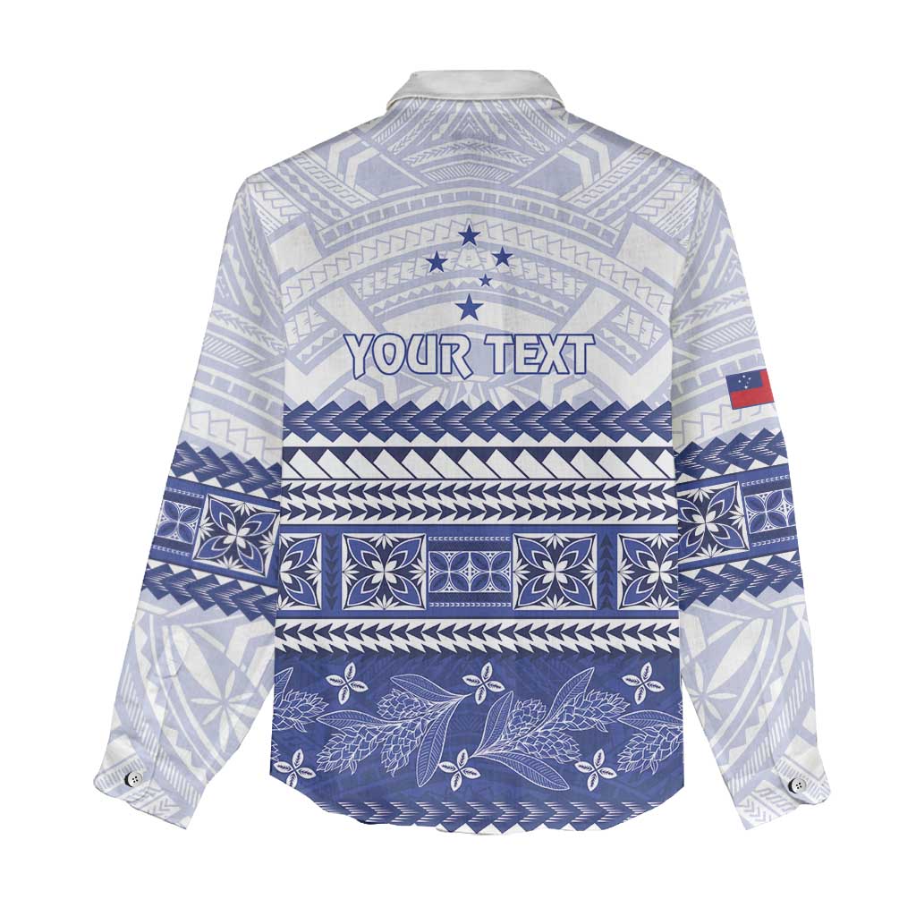 Personalised HRPP Samoa Siapo Women Casual Shirt Teuila Flowers Samoan Pattern - Polynesian Pride