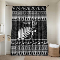 New Zealand Christmas Rugby Personalised Bathroom Set Meri Kirihimete All Black Maori - Polynesian Pride