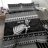 New Zealand Christmas Rugby Personalised Bedding Set Meri Kirihimete All Black Maori - Polynesian Pride