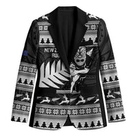 New Zealand Christmas Rugby Personalised Blazer Meri Kirihimete All Black Maori - Polynesian Pride