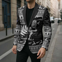 New Zealand Christmas Rugby Personalised Blazer Meri Kirihimete All Black Maori - Polynesian Pride