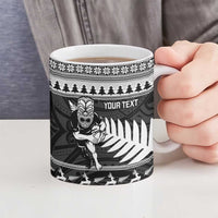 New Zealand Christmas Rugby Personalised Ceramic Mug Meri Kirihimete All Black Maori - Polynesian Pride
