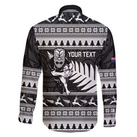 New Zealand Christmas Rugby Personalised Family Matching Long Sleeve Bodycon Dress and Hawaiian Shirt Meri Kirihimete All Black Maori - Polynesian Pride