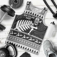 New Zealand Christmas Rugby Personalised Men Tank Top Meri Kirihimete All Black Maori - Polynesian Pride