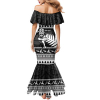 New Zealand Christmas Rugby Personalised Mermaid Dress Meri Kirihimete All Black Maori - Polynesian Pride