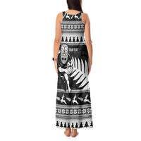 New Zealand Christmas Rugby Personalised Tank Maxi Dress Meri Kirihimete All Black Maori - Polynesian Pride