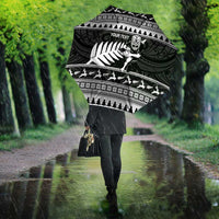 New Zealand Christmas Rugby Personalised Umbrella Meri Kirihimete All Black Maori - Polynesian Pride