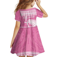 New Zealand Christmas Rugby Personalised Family Matching Summer Maxi Dress and Hawaiian Shirt Meri Kirihimete All Black Maori Pink Version - Polynesian Pride