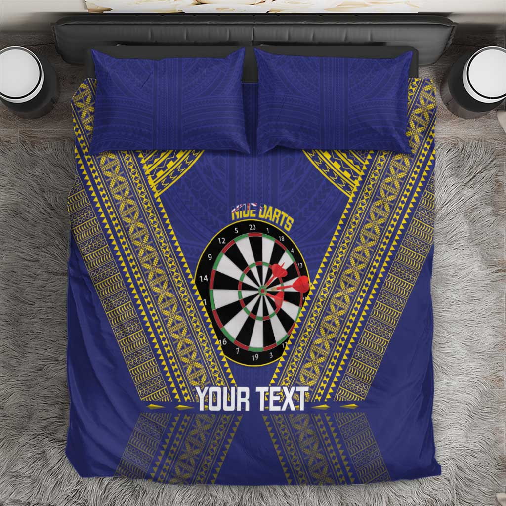 Personalised Niue Darts Bedding Set Dart Board Hiapo Pattern - Polynesian Pride