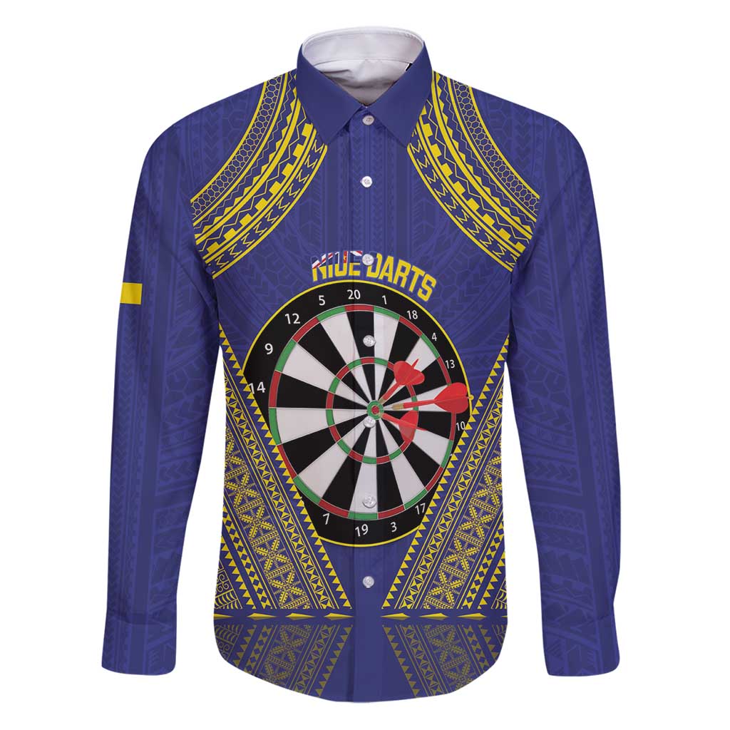 Personalised Niue Darts Family Matching Puletasi and Hawaiian Shirt Dart Board Hiapo Pattern - Polynesian Pride