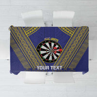 Personalised Niue Darts Tablecloth Dart Board Hiapo Pattern - Polynesian Pride