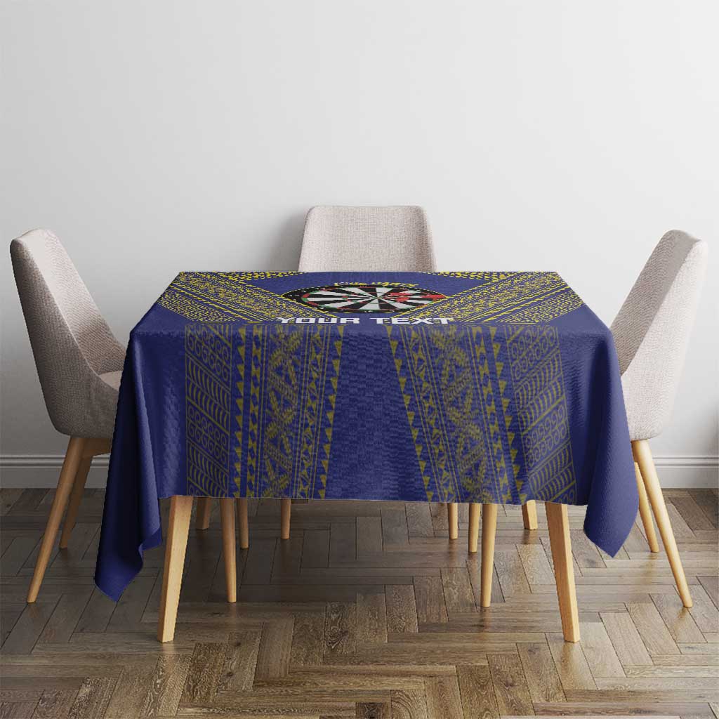 Personalised Niue Darts Tablecloth Dart Board Hiapo Pattern - Polynesian Pride