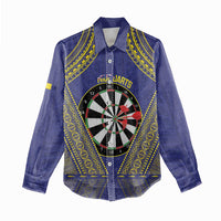 Personalised Niue Darts Women Casual Shirt Dart Board Hiapo Pattern - Polynesian Pride