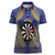 Personalised Niue Darts Women Polo Shirt Dart Board Hiapo Pattern - Polynesian Pride