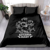 New Zealand Silver Fern Rugby Bedding Set Haka Aotearoa Kiwi Dance LT14 - Polynesian Pride