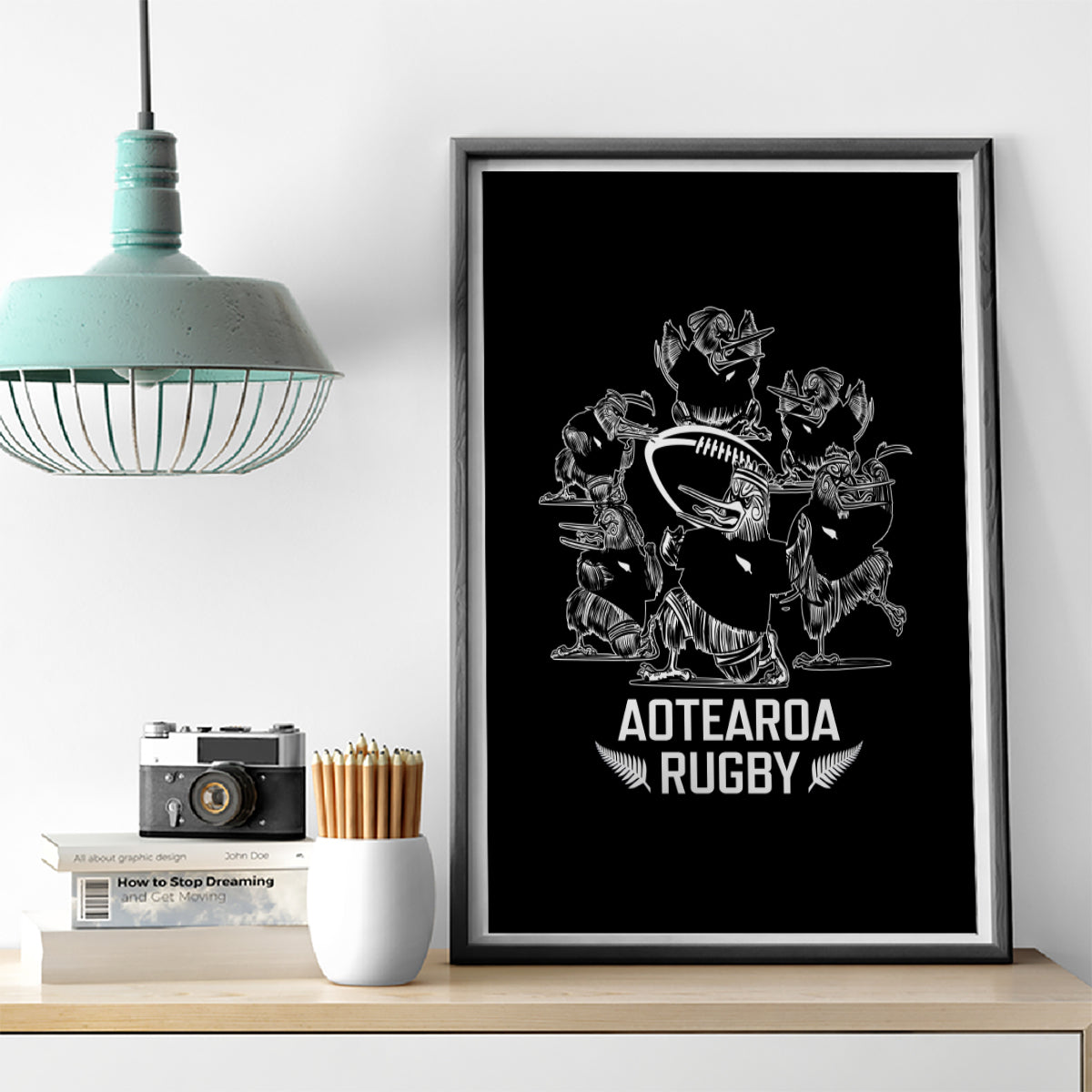 New Zealand Silver Fern Rugby Canvas Wall Art Haka Aotearoa Kiwi Dance LT14 - Polynesian Pride