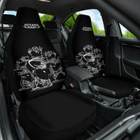 New Zealand Silver Fern Rugby Car Seat Cover Haka Aotearoa Kiwi Dance LT14 One Size Black - Polynesian Pride