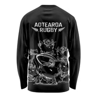 New Zealand Silver Fern Rugby Long Sleeve Shirt Haka Aotearoa Kiwi Dance LT14 - Polynesian Pride