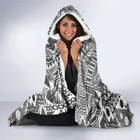 Black Bula Fiji Hooded Blanket Unique Masi Tapa Pattern LT14 - Polynesian Pride