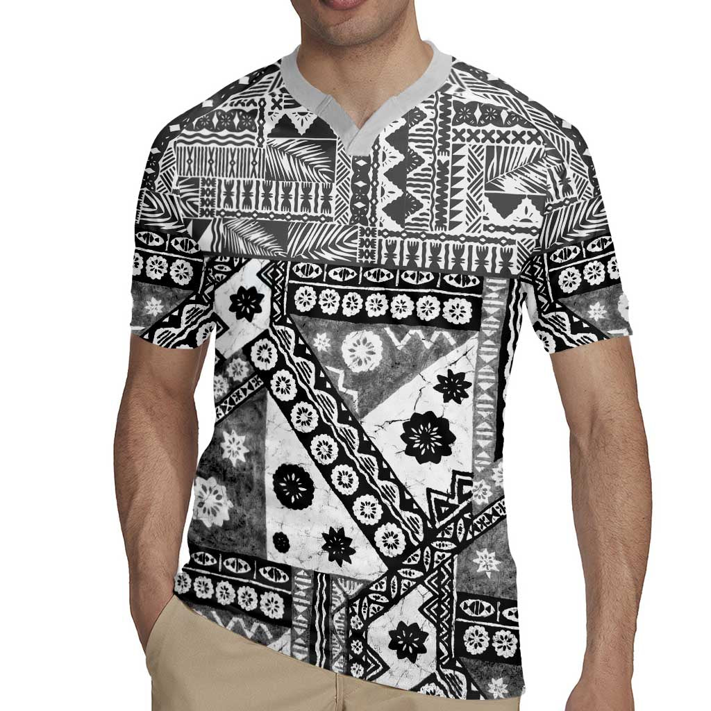 Black Bula Fiji Rugby Jersey Unique Masi Tapa Pattern LT14 - Polynesian Pride