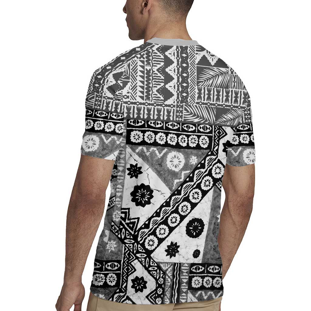 Black Bula Fiji Rugby Jersey Unique Masi Tapa Pattern LT14 - Polynesian Pride