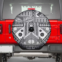 Black Bula Fiji Spare Tire Cover Unique Masi Tapa Pattern LT14 - Polynesian Pride