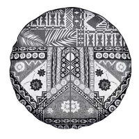 Black Bula Fiji Spare Tire Cover Unique Masi Tapa Pattern LT14 - Polynesian Pride
