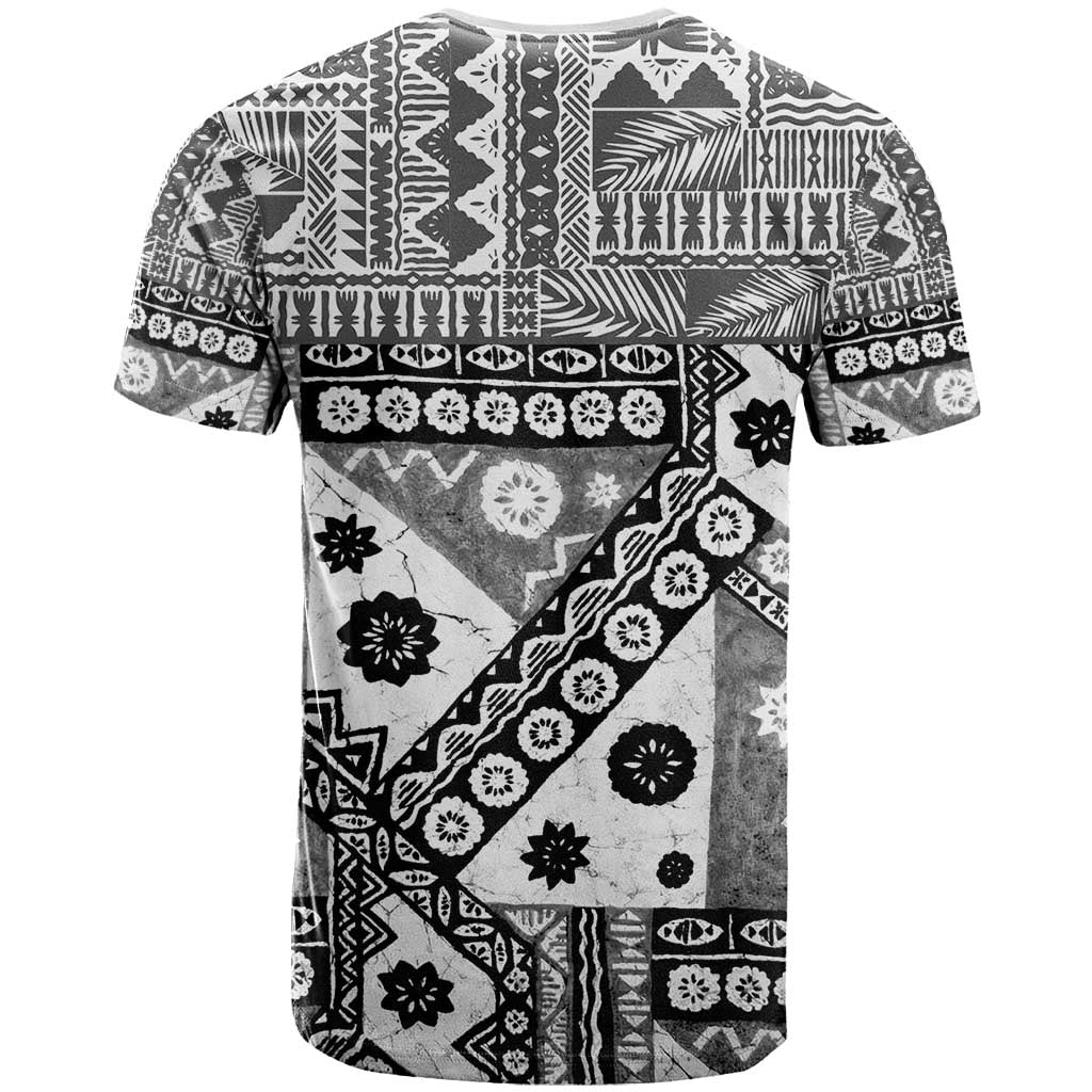 Black Bula Fiji T Shirt Unique Masi Tapa Pattern LT14 - Polynesian Pride