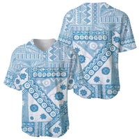 Blue Bula Fiji Baseball Jersey Unique Masi Tapa Pattern LT14 - Polynesian Pride